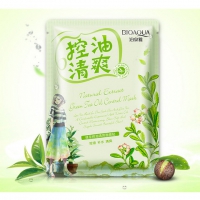 Освежающая тканевая маска BioAqua Natural Extract с экстрактом зеленого чая